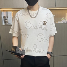 TX160-P40社会小伙男士t恤短袖夏季潮牌字母印花宽松男士休闲体恤，男装T恤，电商D310B