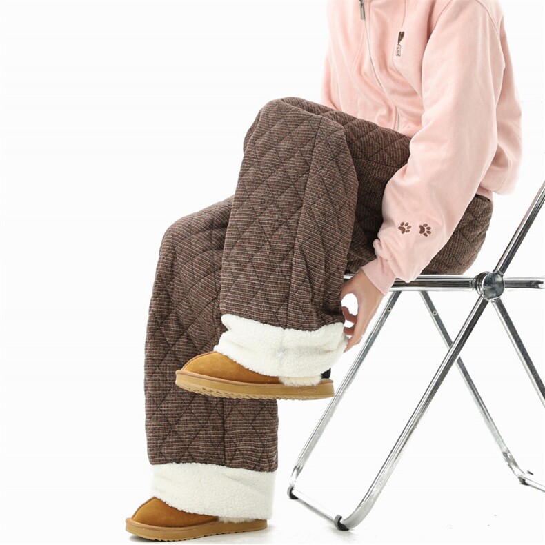 【现货】A165-K9201-特P75含40%羊毛羽绒棉裤格子加厚休闲裤，男装棉裤，电商A165