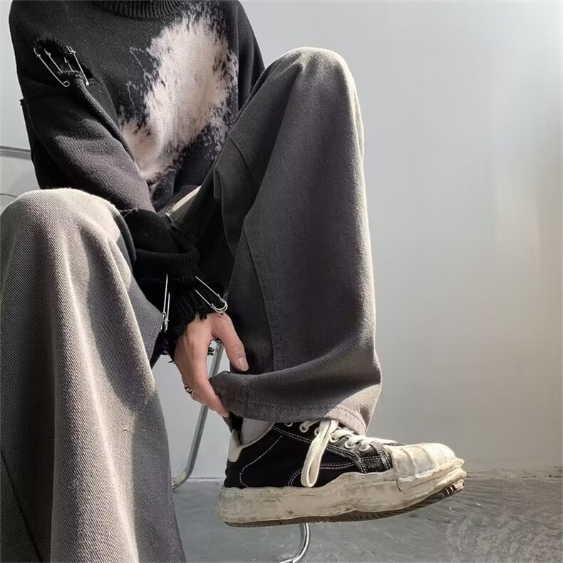 美式牛仔裤男春秋新款休闲直筒裤N6004P40图片