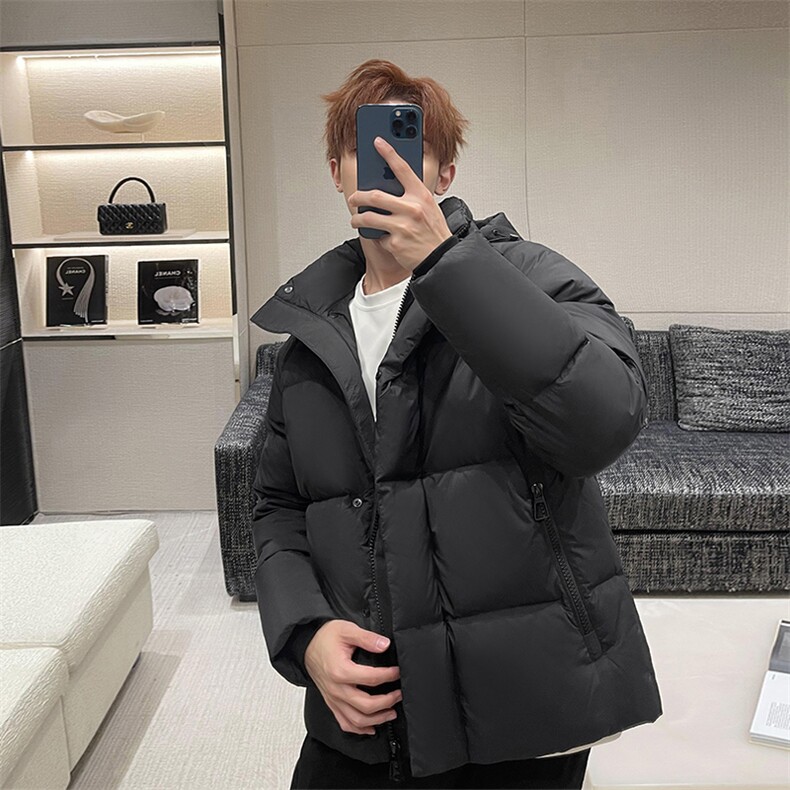主推中青年羽绒服夹克服男士短款男女大学生创意羽绒外套图片