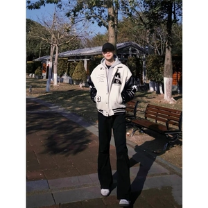 春秋棒球刺绣少女高中学生上衣夹克情侣复古初中服冬美式外套新款图片