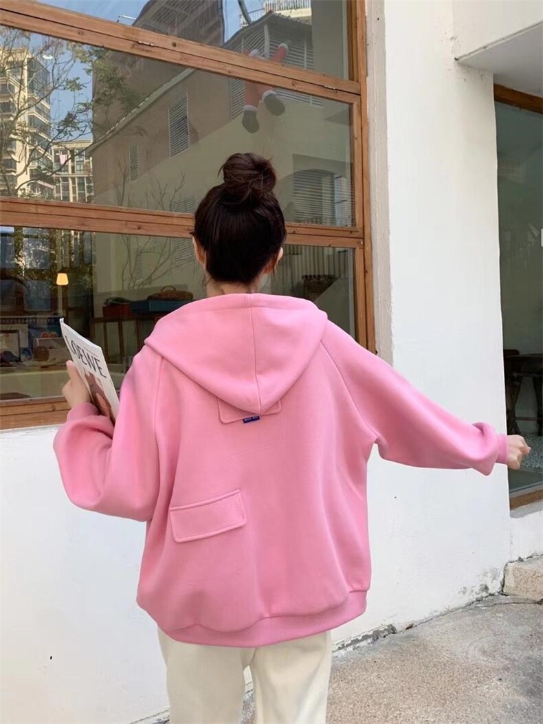 卫衣开衫，女装卫衣/绒衫，吉之红