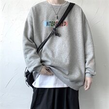 XZ607-1-WY08-P40秋季字母印花卫衣，男装卫衣，星座607-1