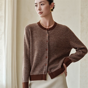 2025年秋季加厚开衫时尚百搭通勤简约休闲，女装羊毛衫，绒歆坊