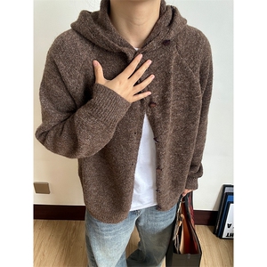 连帽毛衣开衫高品质鹿毛绒针织衫M-2XL图 MY1028-P55图片