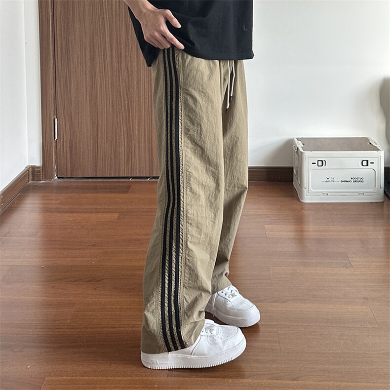 大量现货男装设计感侧边条纹速干裤夏款潮流痞帅百搭DY5036-特P35图片