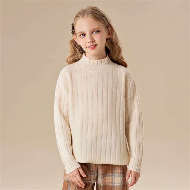 2025新款男女通用半高领儿童14岁以上，童装儿童羊绒衫，六一童装