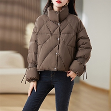 简约时尚立领防风保暖短款90羽绒服，女装羽绒服，臻衣坊