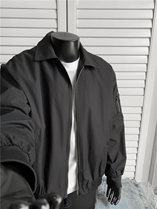 JK711-尺码M-3XL-P45-美式飞行员夹克工装外套高短款棒球服图片