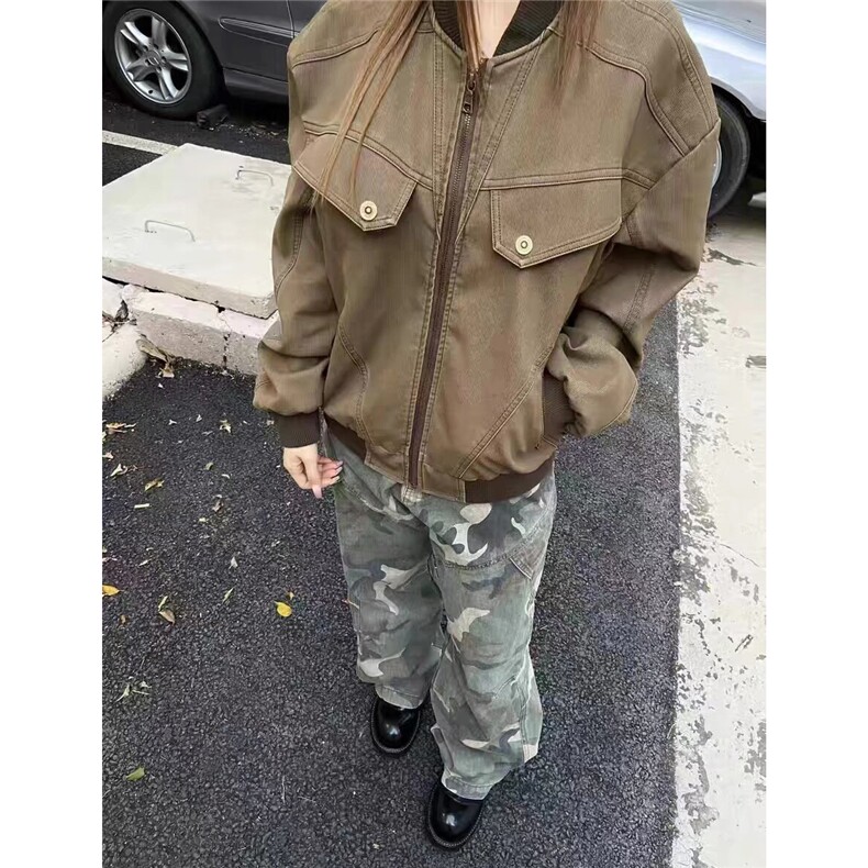 1506-1/GW250/P64美式复古工装夹克男女春秋冬新款棒球服宽松,男装夹克,星座1506A