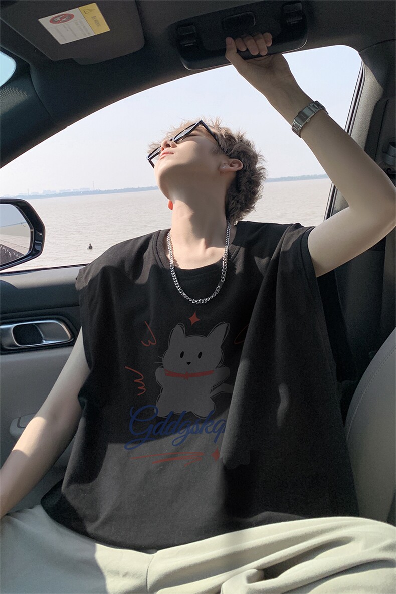 夏季外景纯棉美式高街宽松背心男潮流运动坎肩无袖T恤BX00134/P25,男装背心/马甲,电商B316