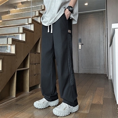 夏季新款拼接条纹工装裤男美式潮牌ins宽松休闲裤现货K8058-P33，男装工装外套，星座512-3