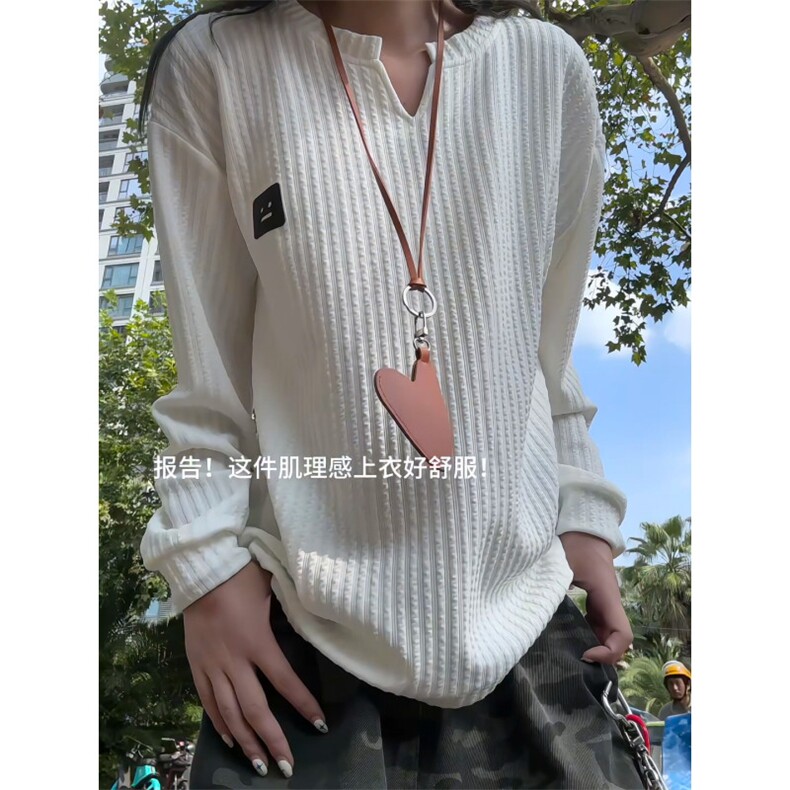 XZ809A/VVV3/P35/控48美式V领硅胶印花肌理感百搭长T恤卫衣,男装T恤,星座809A(原222-1)