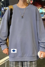 S6061-P28加绒款-P33秋季圆领卫衣男大码韩版宽松长袖外套，男装卫衣，电商A040