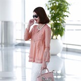 时尚优雅女装防晒衣轻薄透气粉色蕾丝设计展现女性魅力，女装防晒衣，凯瑟曼