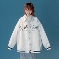 中性风秋季百搭宽松螺纹撞色夹克外套情侣男女G6721P65控78，男装夹克，电商A268