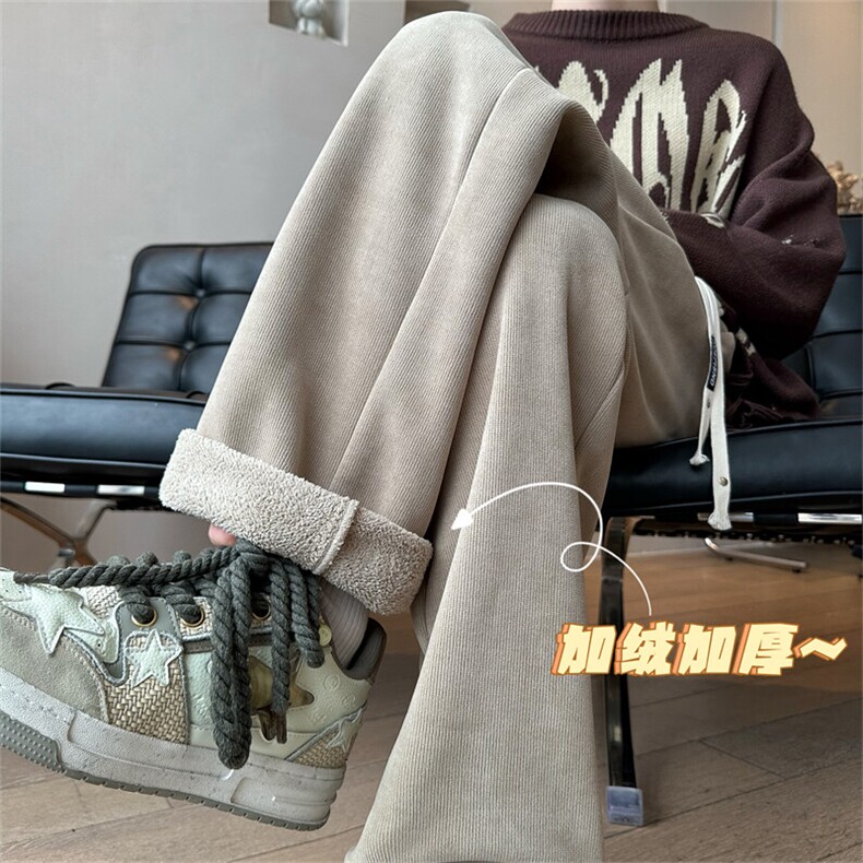 2024冬季新款内景大码欧绵绒一体绒卫裤M-5XHK23812-特P55,男装休闲裤,电商A022