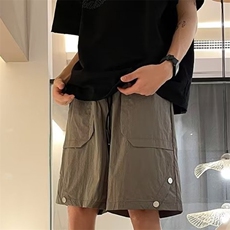 日系复古纯色工装短裤男夏季新款潮牌百搭阔腿五分裤K7079-P28，男装休闲裤，星座512-4