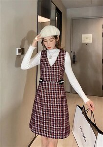 秋冬小香风连衣裙,女装连衣裙,秀丽一生