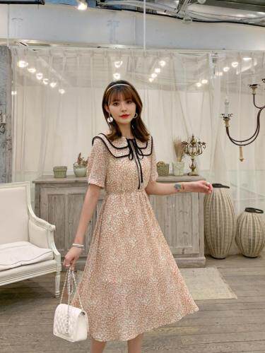 血纺面料连衣裙，，女装连衣裙，英利伊人