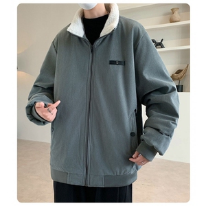 外套男2025冬季新款美式工装棉服复古底特律翻领外套图片