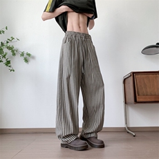 美式条纹宽松男女款夏季运动速干直筒休闲长裤子K0563-P48，男装休闲裤，星座308B-1