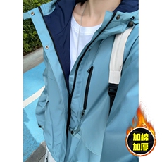 现货5W件冬季三防美式boxy解构连帽雪山冲锋衣棉衣男女棉服厚外套，男装夹克，电商A486-1