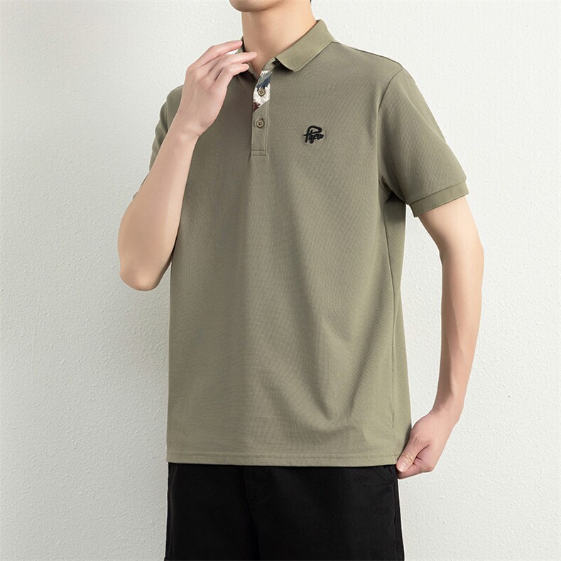 无影墙夏季短袖男刺绣翻领POLO衫T恤宽松休闲半袖上衣YD3101-P40，男装Polo衫，星座310B-3