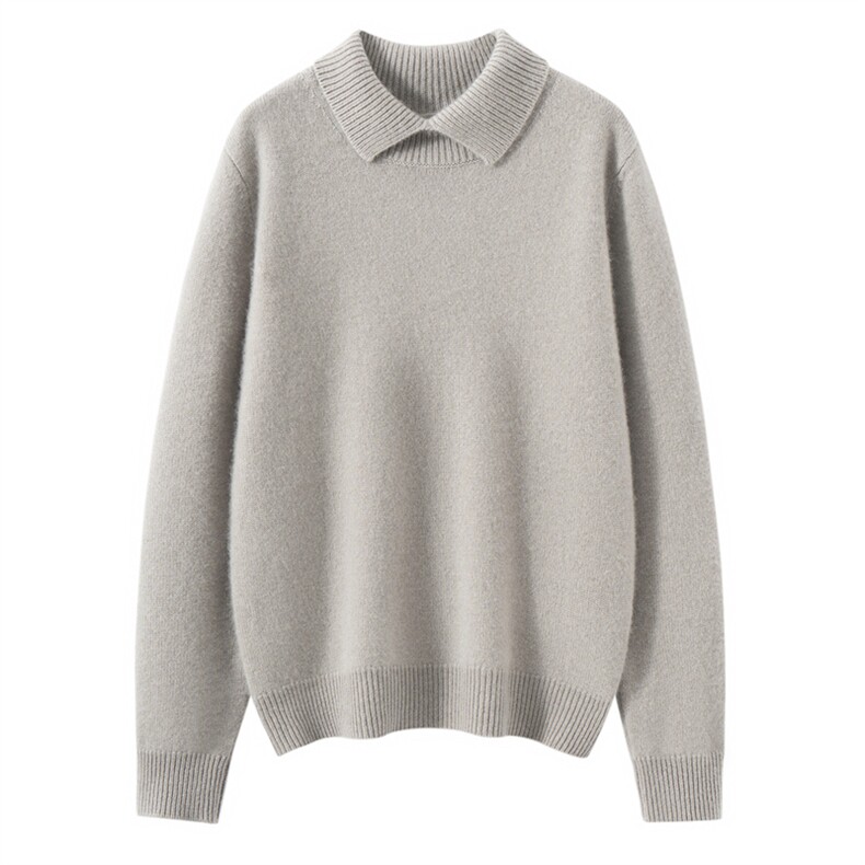 2025年秋季常规款单件时尚百搭通勤厚款羊绒衫，女装针织衫/毛衣，萨奥羊绒