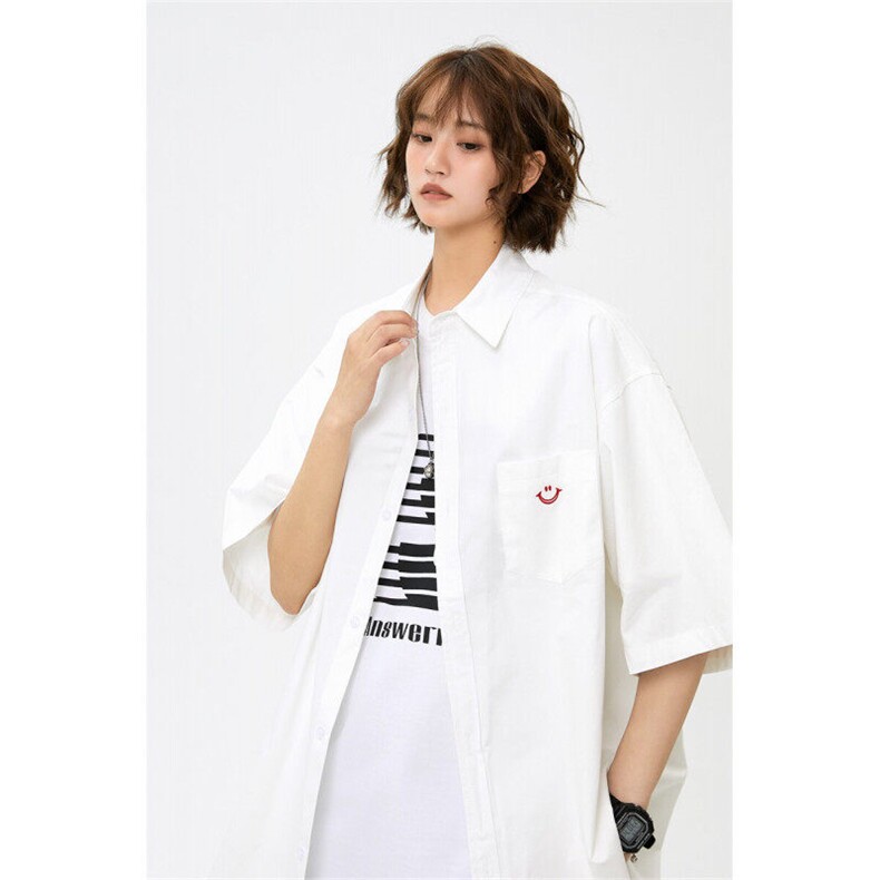 cityboy短袖衬衫男女夏新款宽松百搭半袖情侣防晒衬衣上衣933P45图片