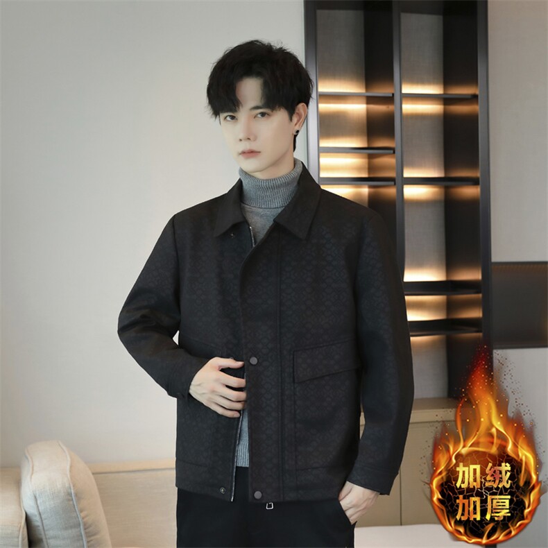 K2502-P1202025秋冬时尚男士加绒加厚夹克外套青年百搭,男装夹克,星座507A（原星座306B-2）