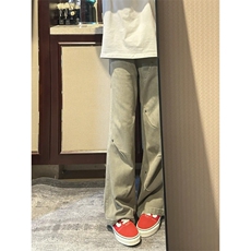 NK90LL-特P55vibe风复古做旧铆钉牛仔裤男女褶皱伐木裤工装裤子，男装牛仔裤，星座1007（原301D）
