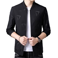 男装商务春装夹克2023春季新款休闲中青年男爸爸外套男,男装夹克,电商B212（原钱塘6029）