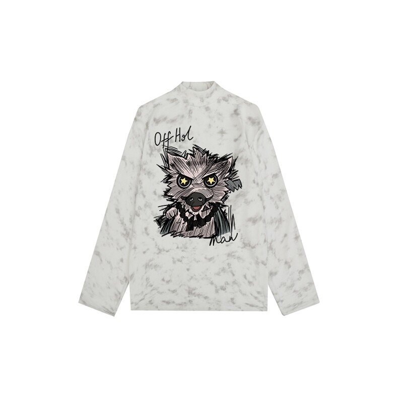 260克重磅扎染德绒半高领打底衫【有货】HD019-DR25418RB-P25图片
