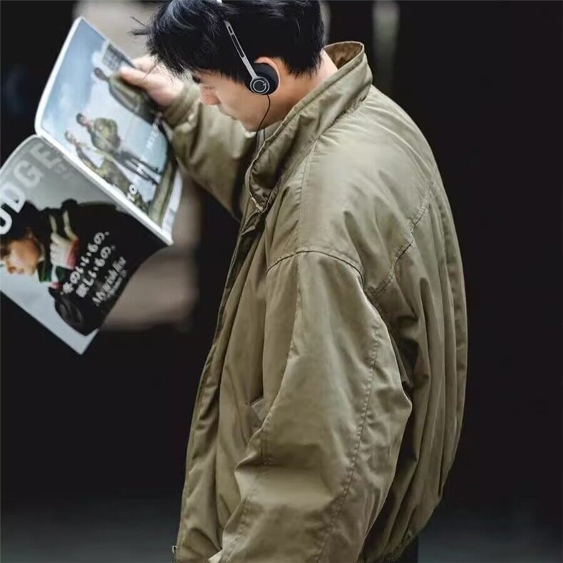 青年夹克棉服日系宽松廓形短款冬季保暖飞行员棉衣YSDL-A125-P75,男装夹克,星座1109-3