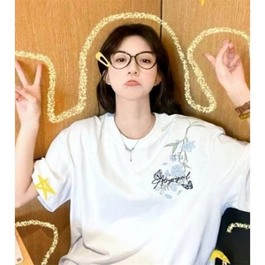 万针全刺绣解构设计260克重磅双纱纯棉高品质美式高街短袖T恤特35,明星大款t恤搭配图片