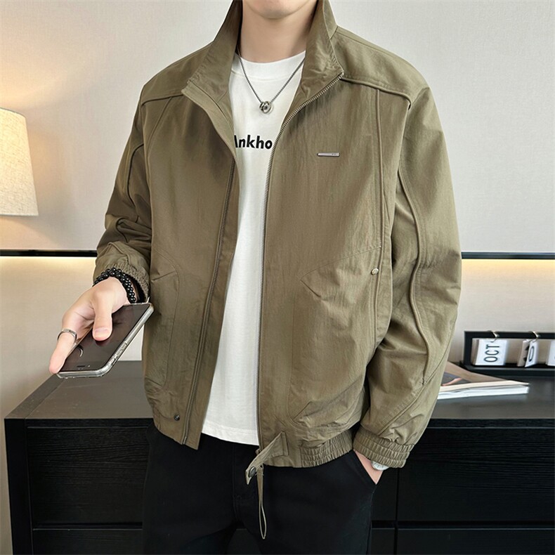 2026店主风春季立领休闲简约时尚潮流棒球服夹克外套男969-P90,男装夹克,电商A413