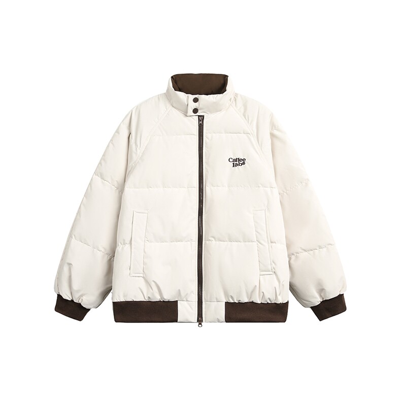 2025冬款拼色立领字母绣花羽绒服-5651-338,男装羽绒服,电商S012（CATTEE）