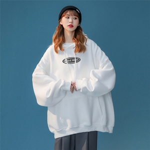 春装衔接新款 慵懒潮流韩版小众宇航员宽松连帽卫衣W251P35控58图片