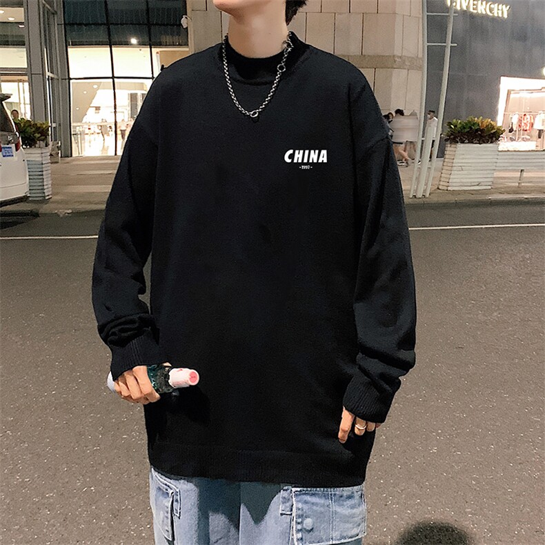 M18148-P45加绒款-P65半高领毛衣男士大码针织衫男毛线衣男,男装针织衫/毛衣,电商A040