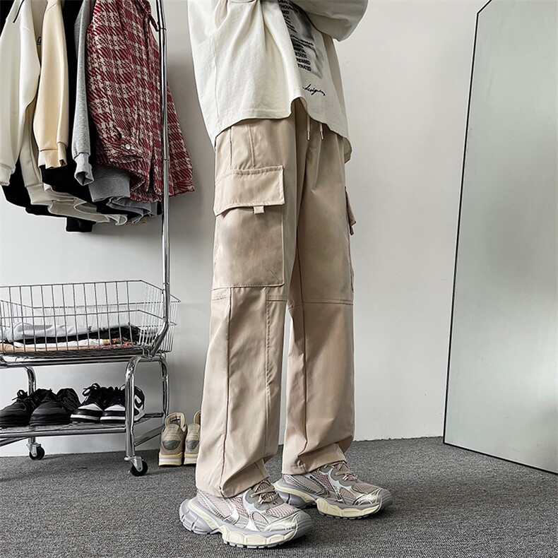 K2402-P55加绒65加绒加厚防水冲锋裤男大口袋工装裤休闲长裤,男装工装外套,星座217-2