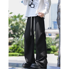 2026秋季新款潮流褶皱显瘦宽松休闲西裤B315-K25721-特p30控58，男装休闲裤，电商B315