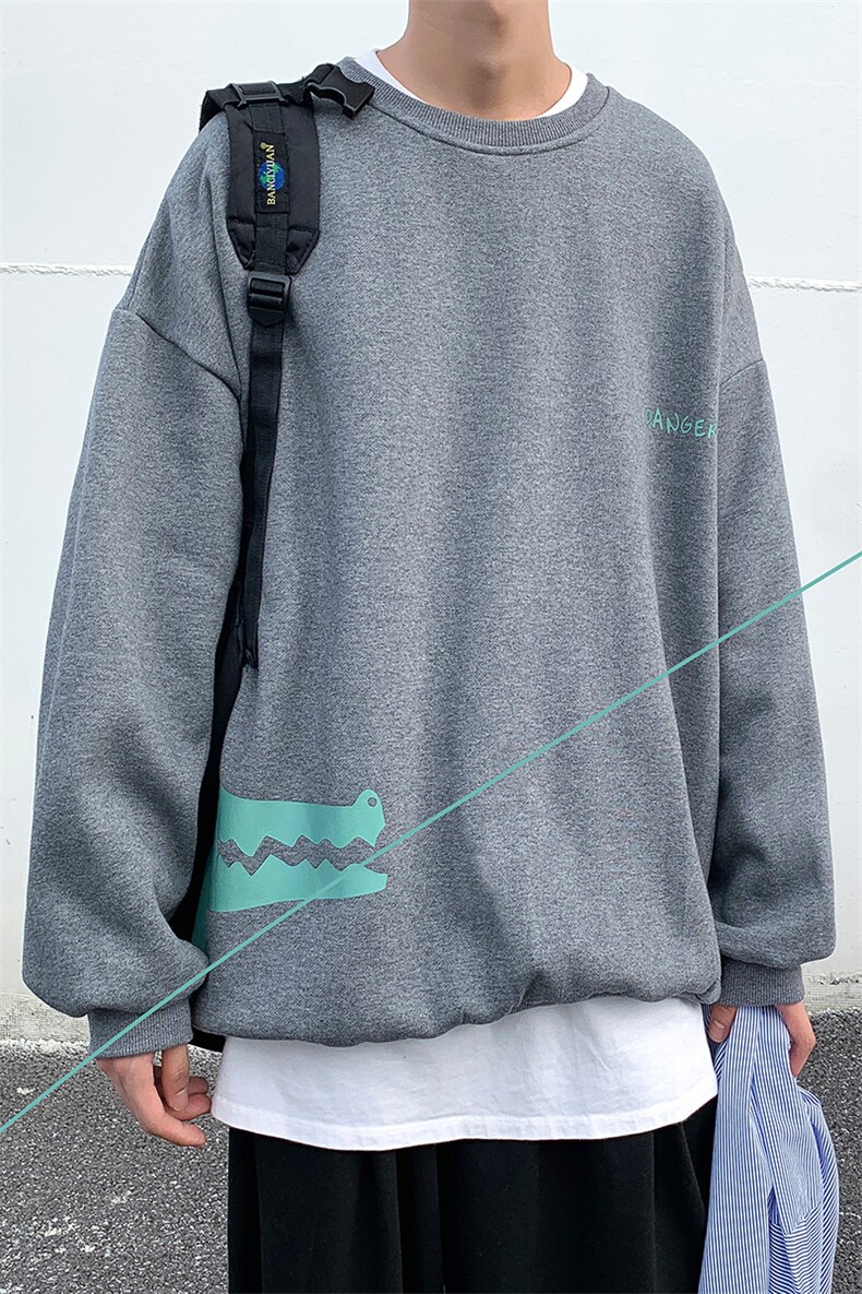 S6082-P35春季圆领卫衣男大码韩版宽松长袖外套男,男装卫衣,电商A040