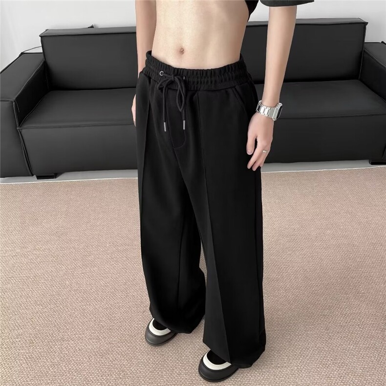 休闲裤男士韩版潮流高街帅气阔腿拖地2024夏季ins长裤K5164-P37,男装休闲裤,星座412-3