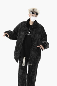 8XL-M超大码加绒加厚保暖扎染休闲套装TZ104-P98控118图片
