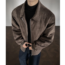 结构设计美式冬季棉服复古麂皮绒短款宽松加棉外套986P118，男装棉衣，电商A458A