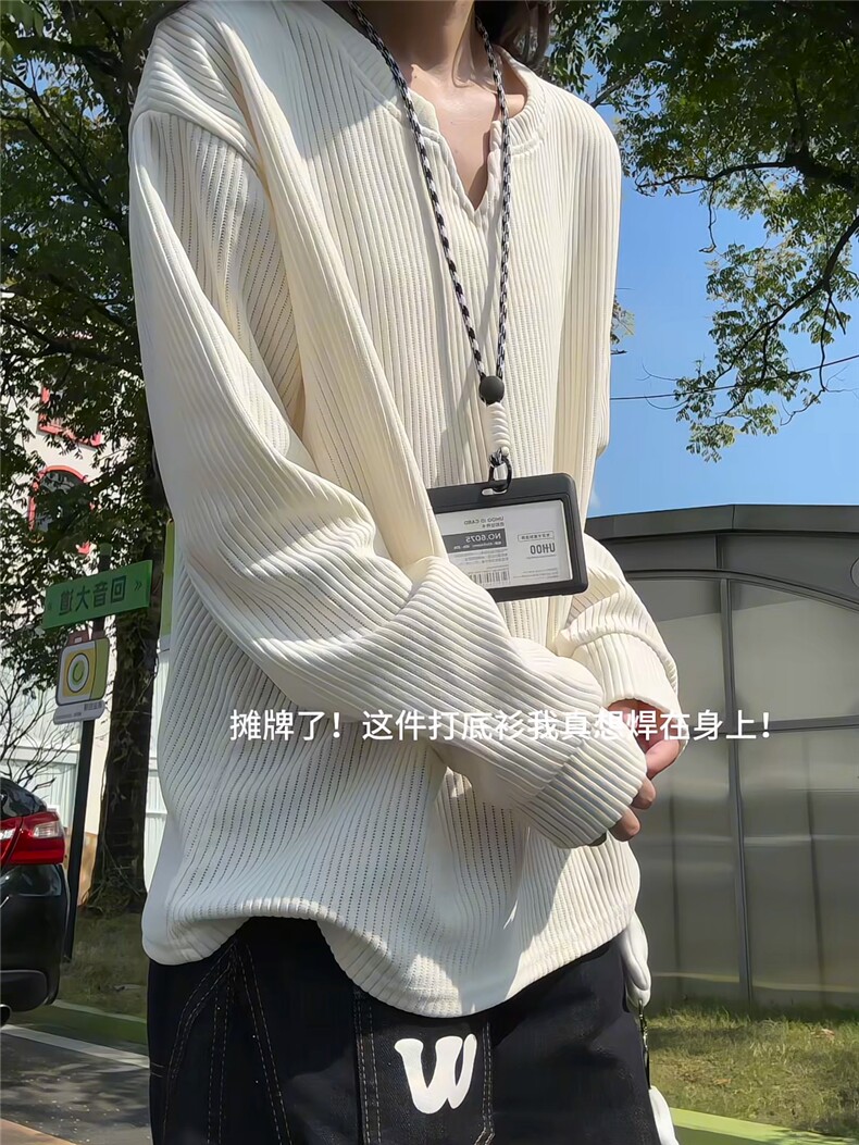 XZ809A/SYR56/特P24/控49300克重磅欧棉绒V领长袖T恤卫衣,男装T恤,星座809A(原222-1)