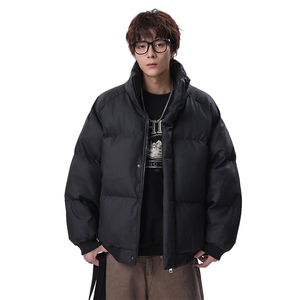 新款冬季羽绒立领PU皮棉服棉袄韩版宽松外套A436-2522-P80图片