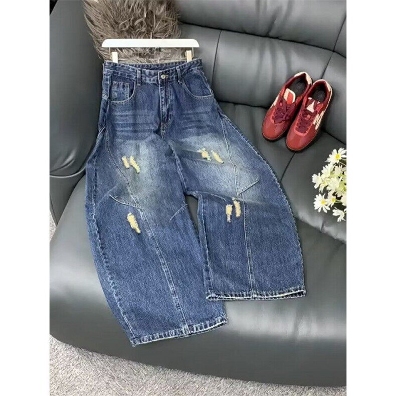 网络图，美式水洗破洞男夏季潮牌弯刀牛仔裤XZ302B-1-N29P50,男装牛仔裤,星座302B-1