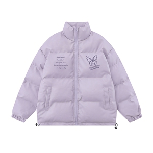 白底23新款冬季时尚百搭立领PU 皮棉服外套MY6459P115控158图片